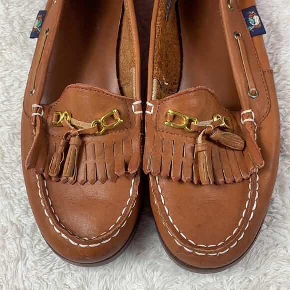 Unbranded duck Genuine Leather tan Tassel Loafer shoes with gold hardware, 9 - Picture 3 of 9
